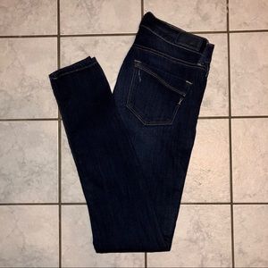 Express Distressed Denim Leggings